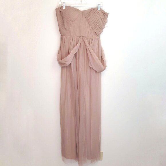 Birdy Grey Christina Convertible tulle bridesmaid dress in Sandy Taupe
